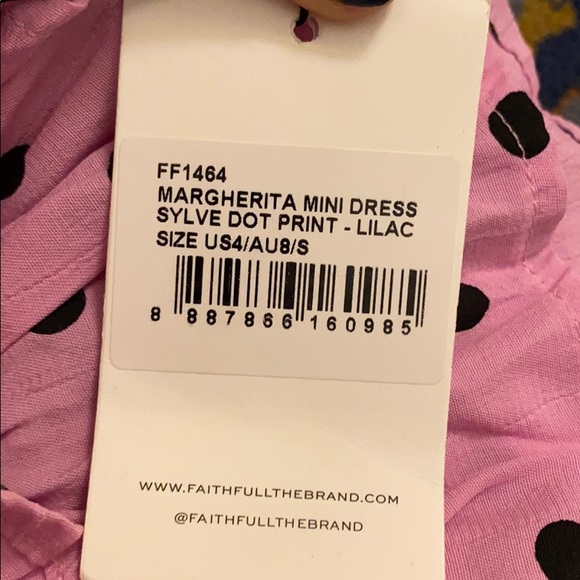 NWT Faithfull The Brand Margherita Mini Dress - Picture 7 of 7